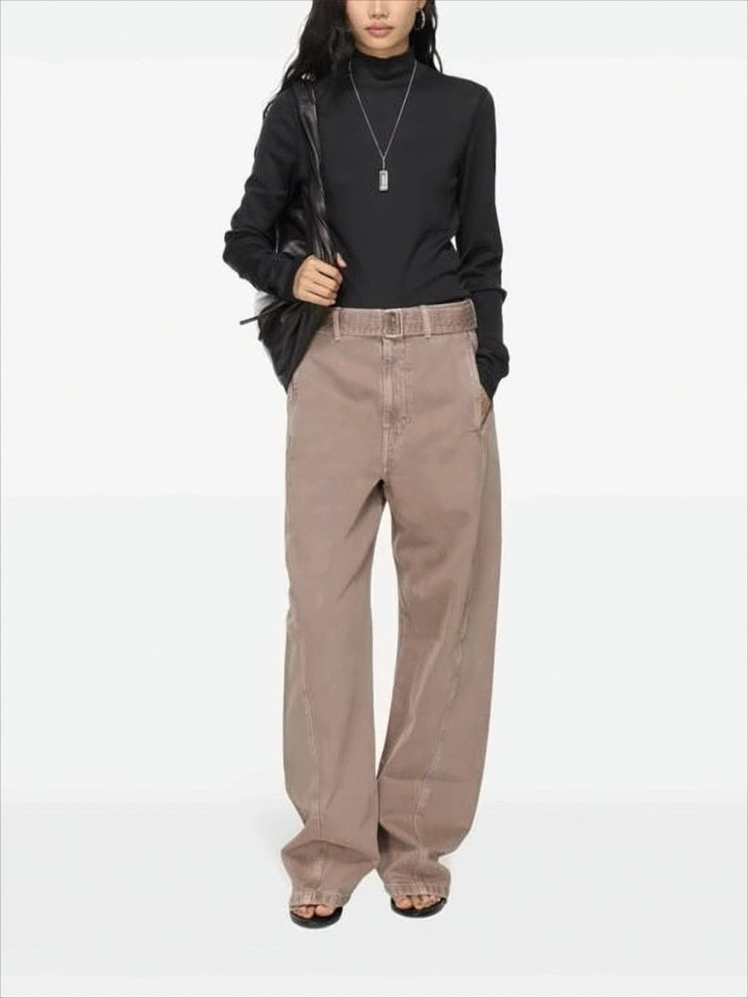 Lemaire Fitted Turtleneck Top With High Neckline And Smooth Fabric