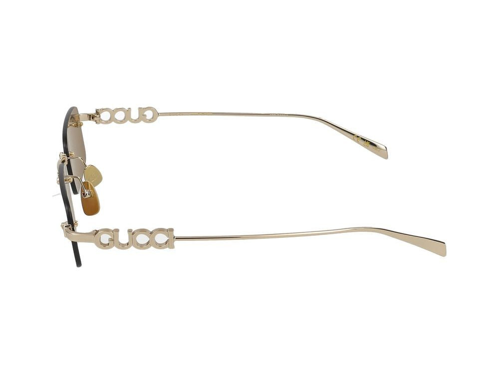 Gucci Sunglasses Gg1808s 003 Gold Gold Grey 52/20/145