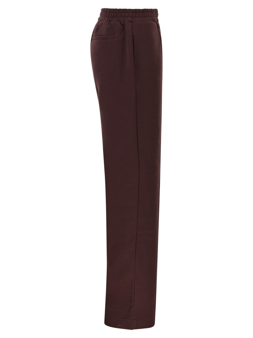 Dondup Wide Leg Trousers With Structured Seams