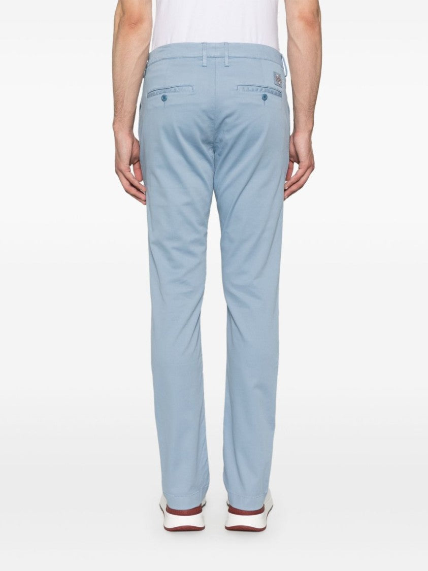 Jacob Cohen Light Blue Denim Trousers With Functional Pockets And Tailored Fit