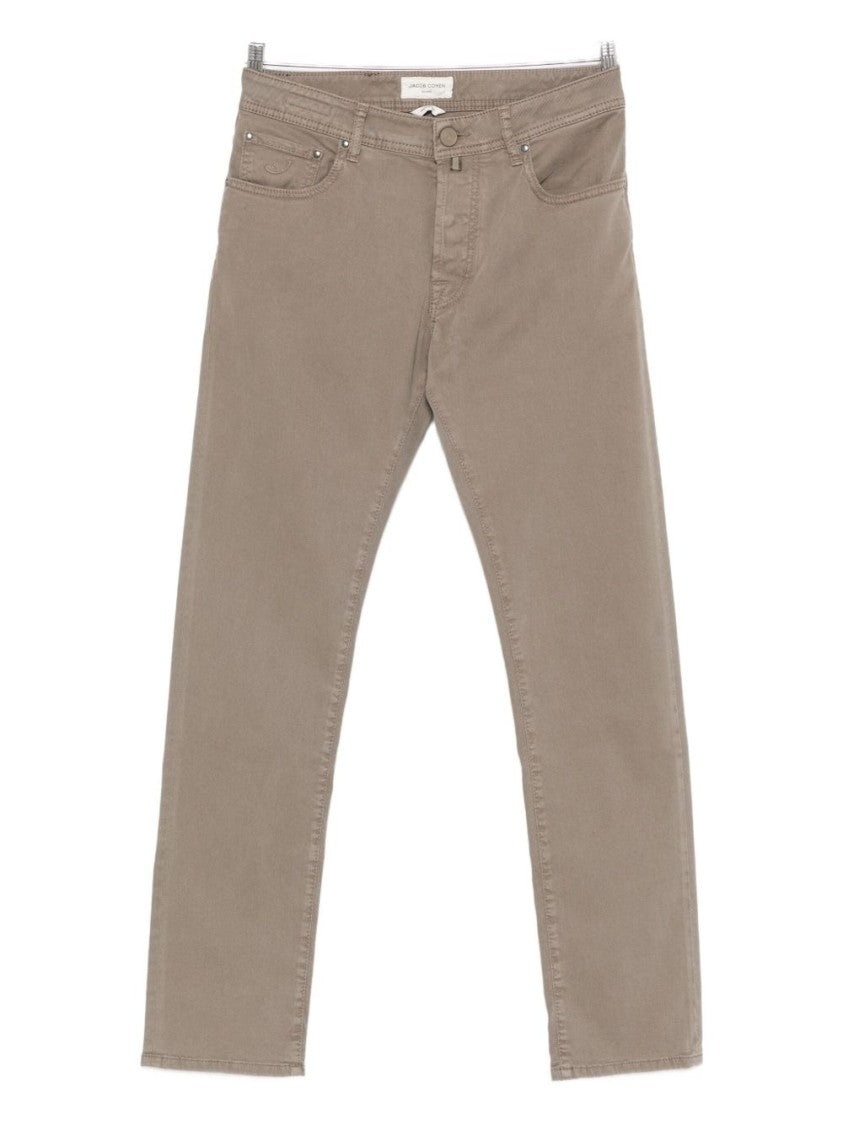 Jacob Cohen Straight-Leg Gray Pants With Classic Five-Pocket Design