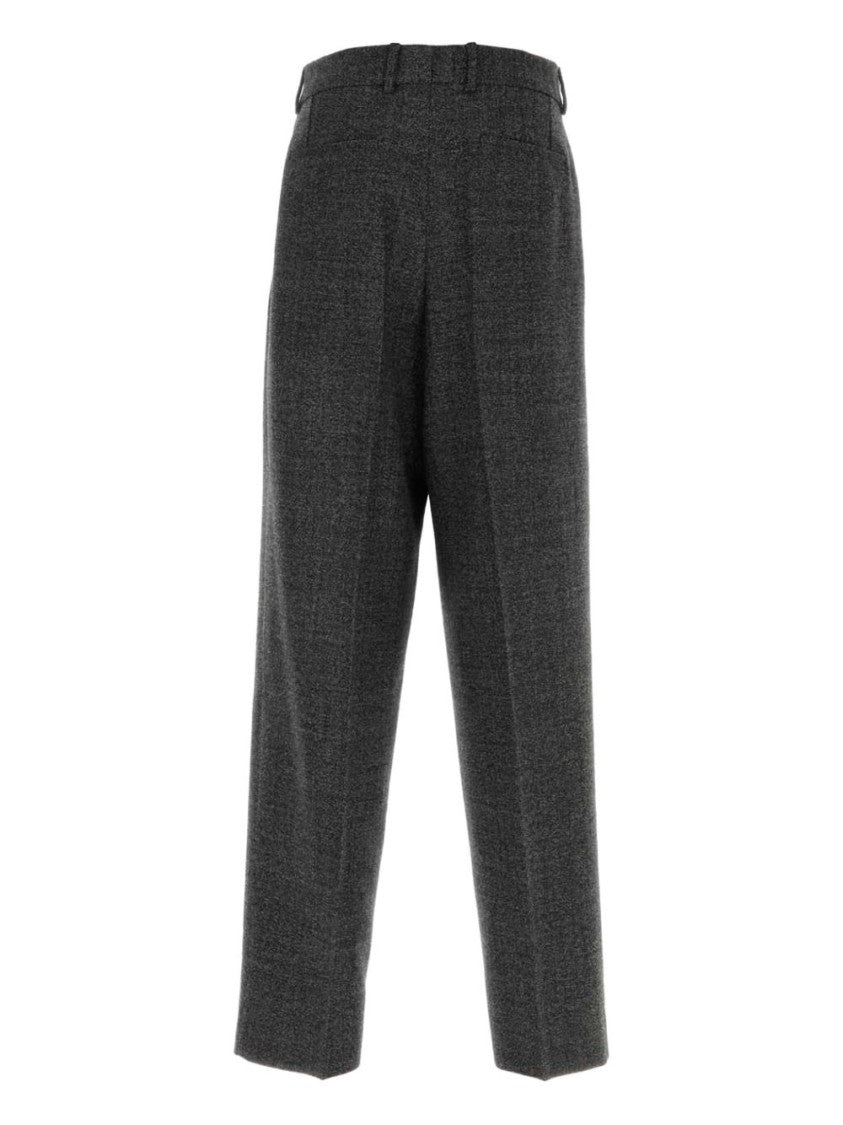 Dolce & Gabbana Tailored Dark Grey Virgin Wool Trousers