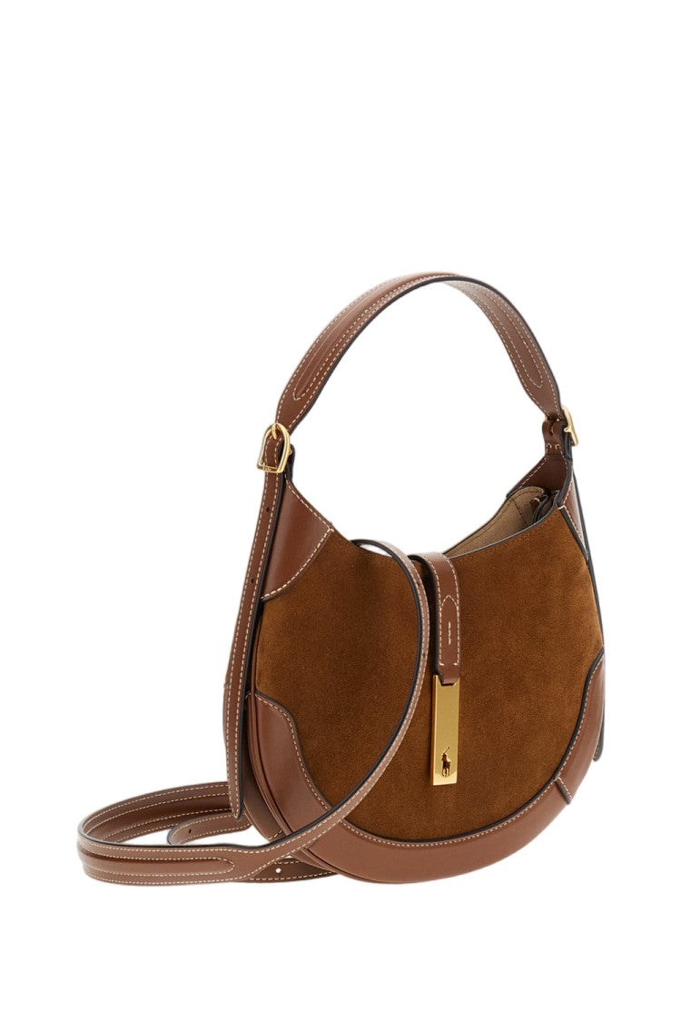 Polo Ralph Lauren Brown Polo Id Suede Bag