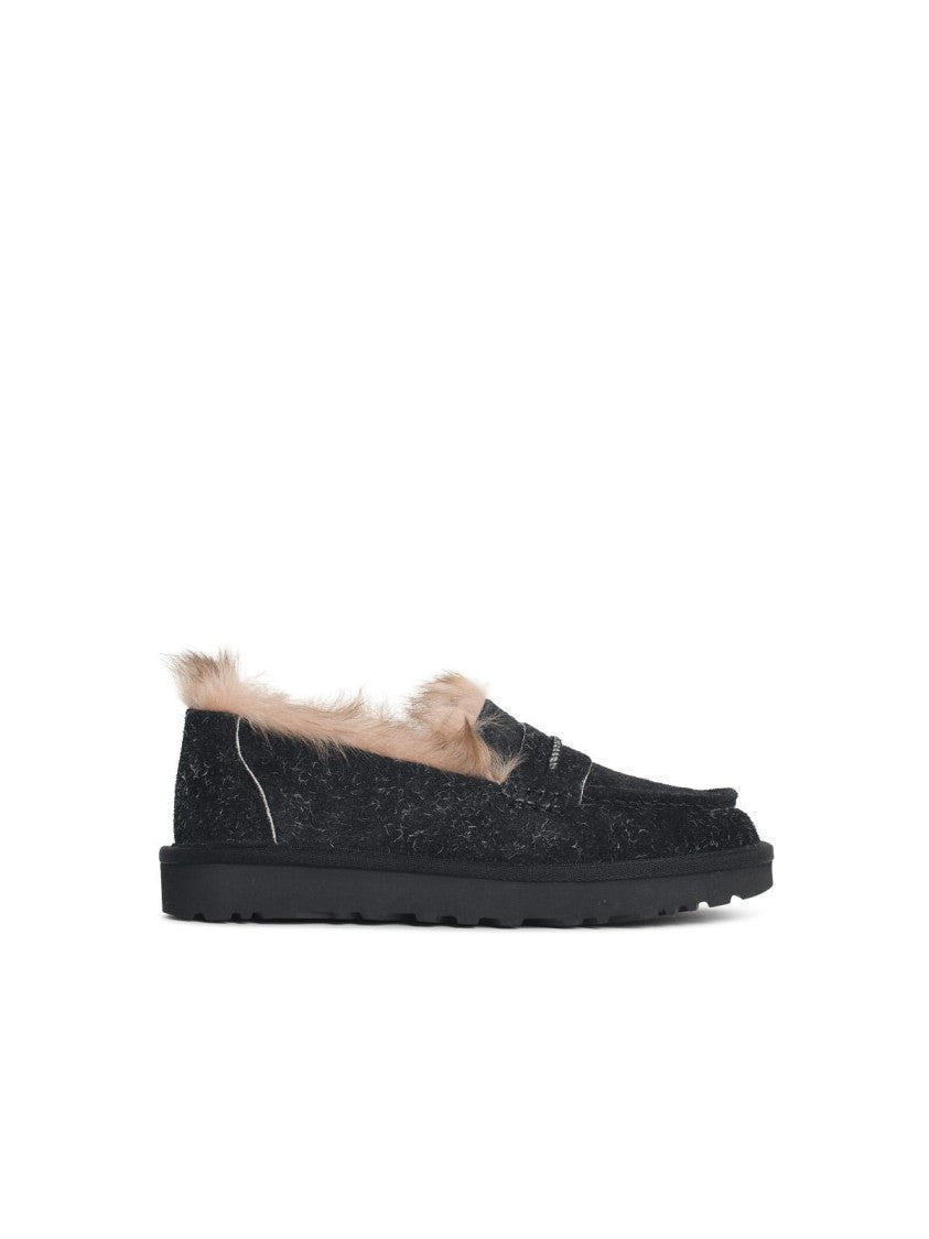 Ugg 'Ellis' Black Suede Loafers