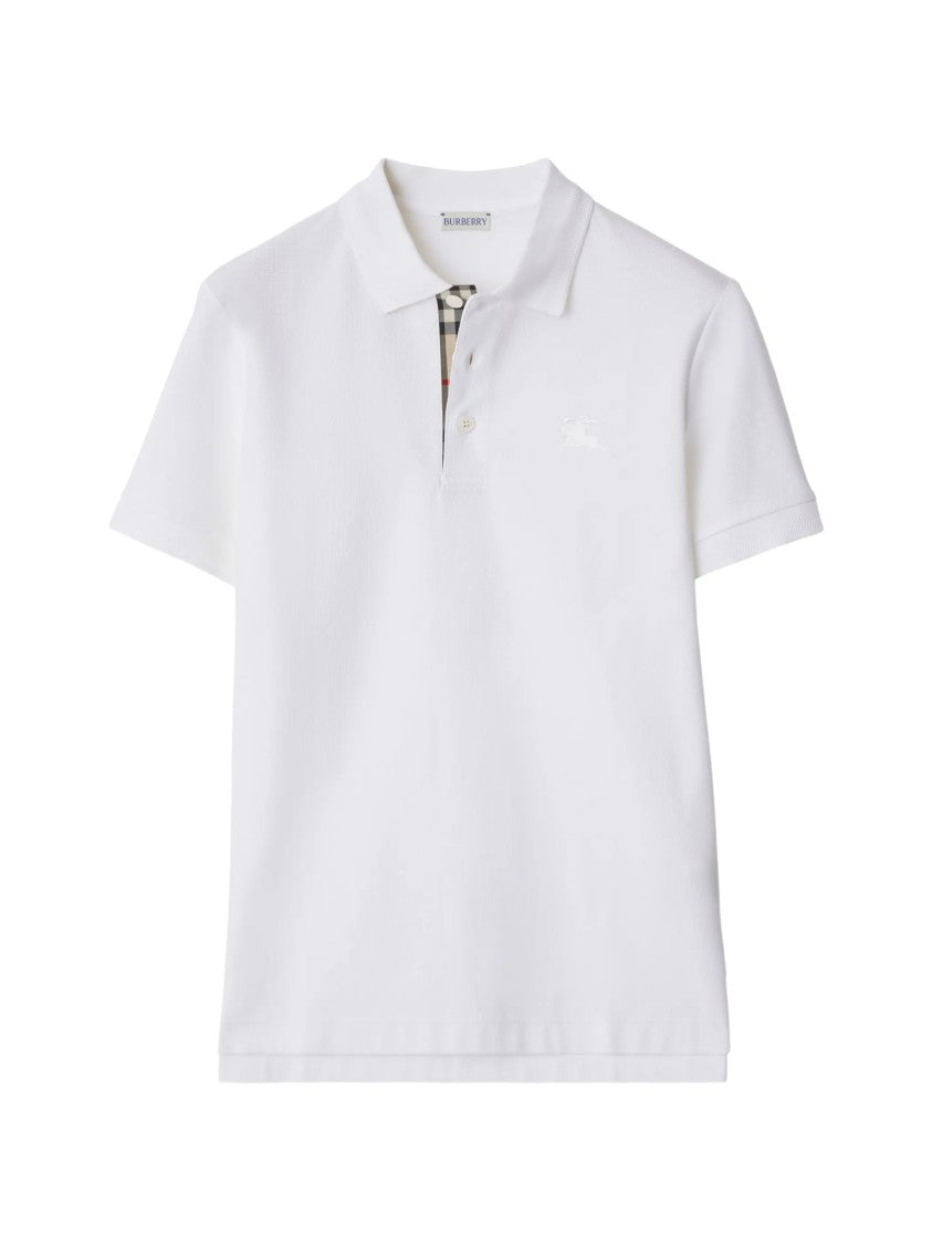 Burberry Eddie Short-Sleeve Check Placket Polo Shirt