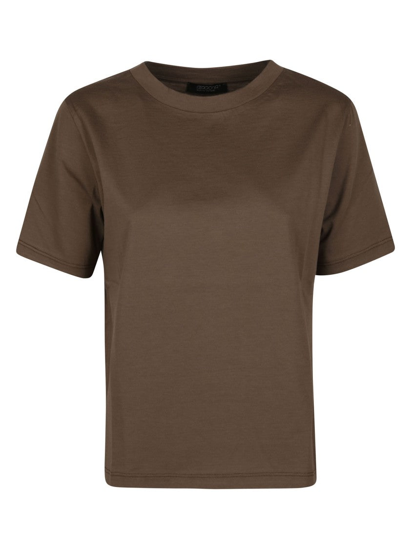 Aragona Slightly Cropped Round Neck T-Shirt