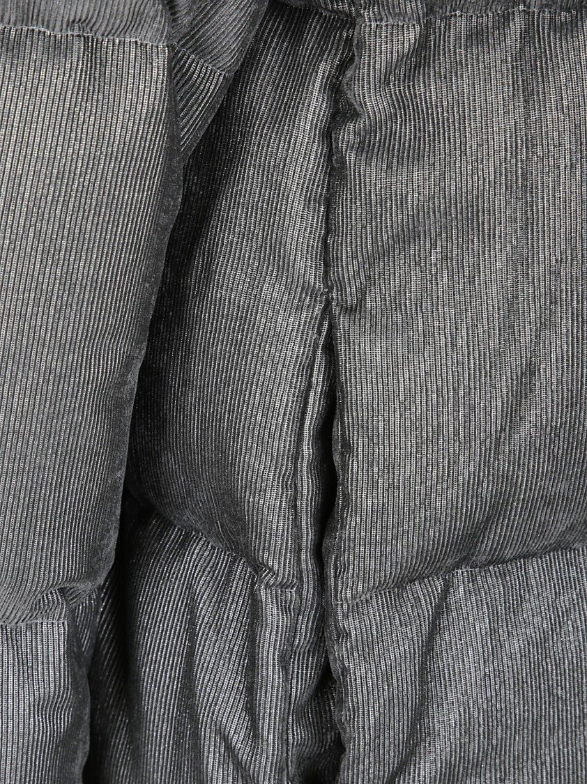 Herno Corduroy Blend Puffer Jacket With High Collar And Lurex Detail