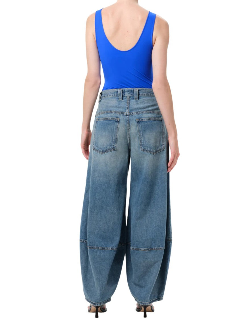 Agolde Mid-Rise Wide-Leg Lantern Jeans With Sculptural Silhouette