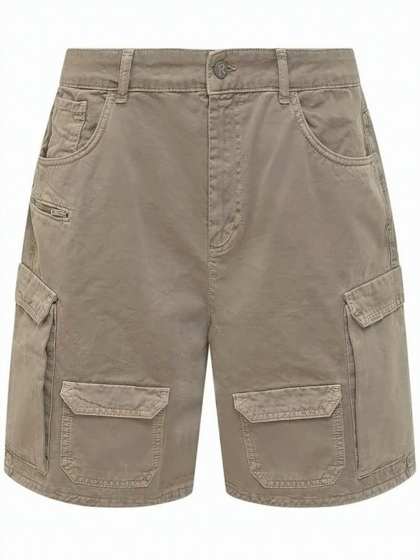 Represent Utilitarian Denim Shorts With Flap Pockets
