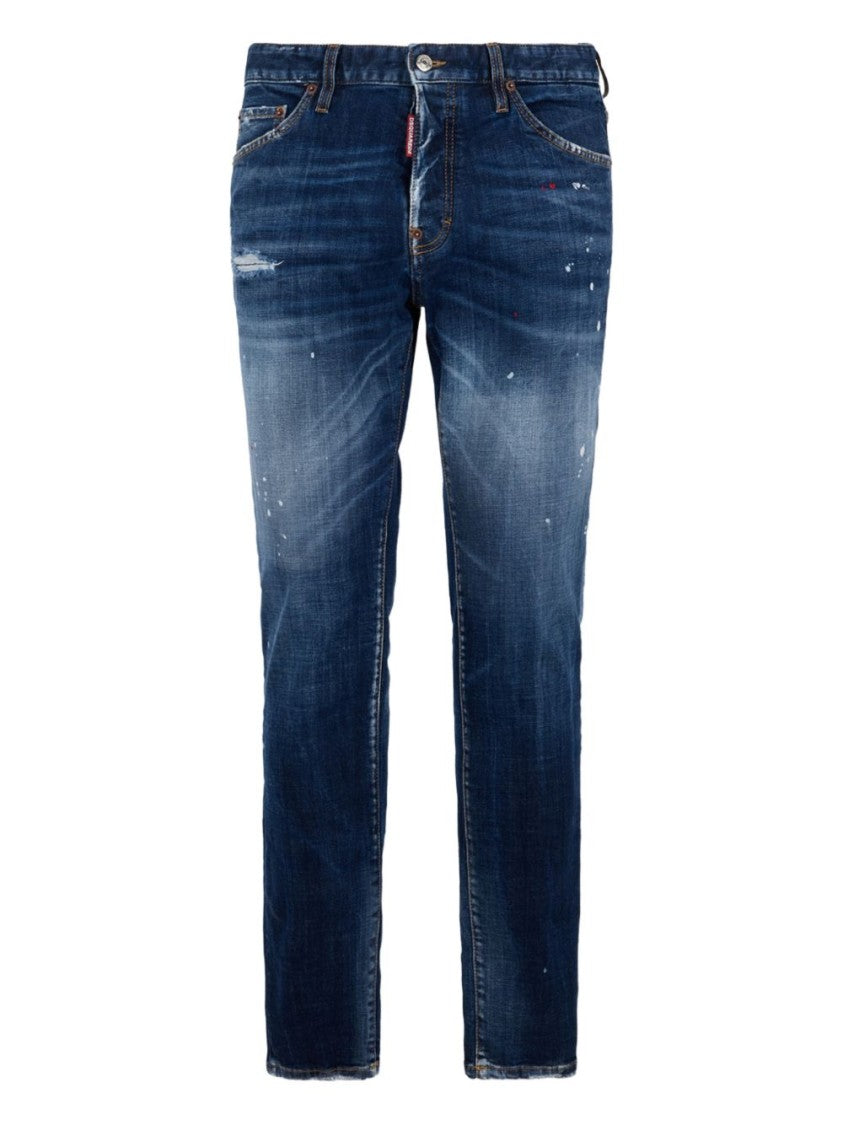 Dsquared2 Blue Distressed Denim Denim Jeans