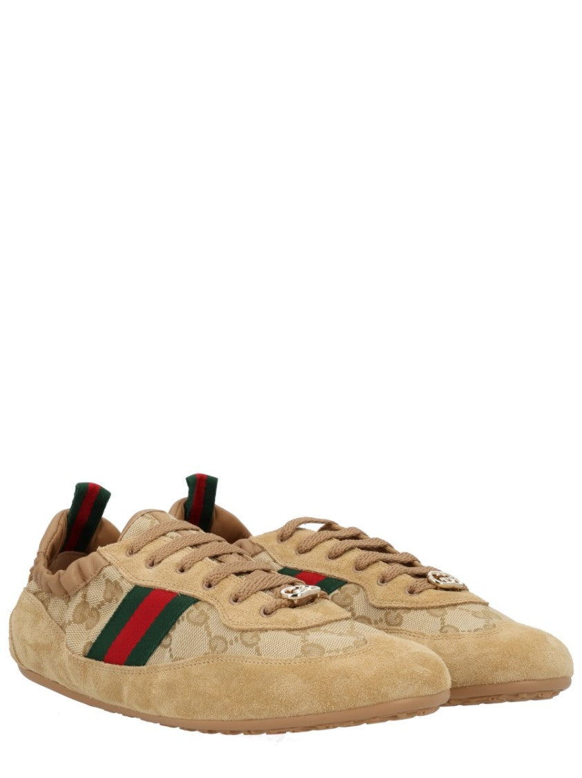 Gucci Shift Monogram Webbing Calfskin Sneakers