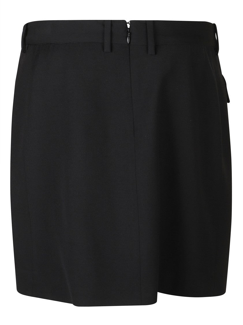 Balenciaga Tailored Black Skirt With Double-Breasted Closure