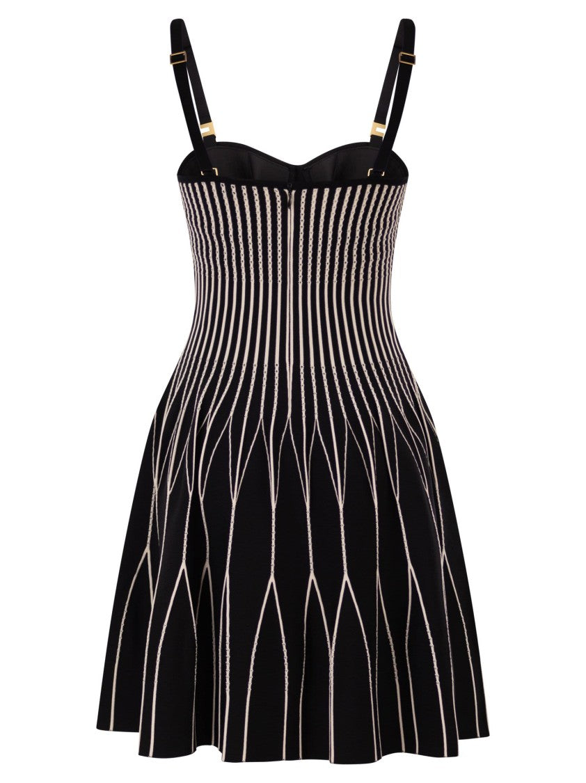 Elisabetta Franchi Two-Colour Knitted Dress