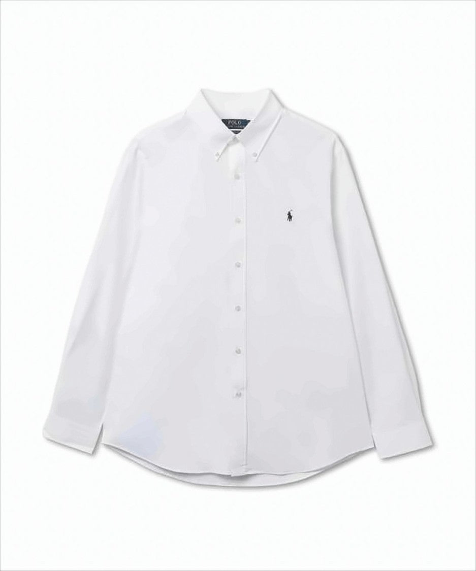 Polo Ralph Lauren Classic White Long-Sleeve Shirt With Button-Down Collar