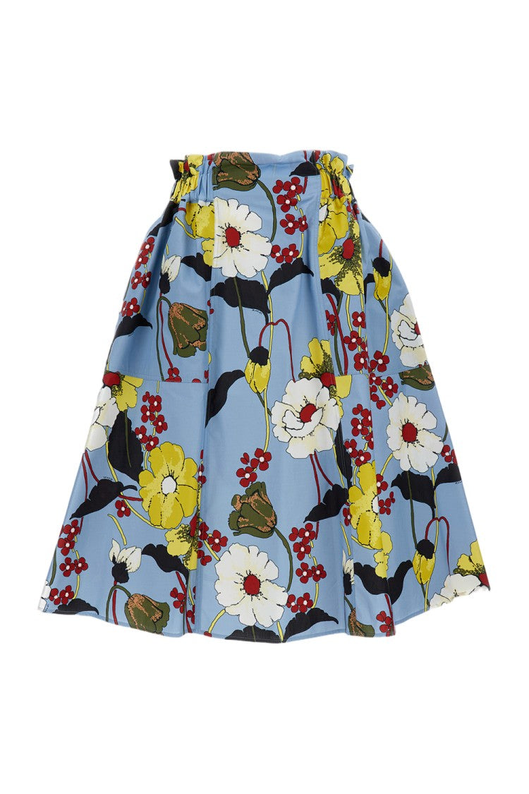 Marni Floral Printed Poplin Skirt