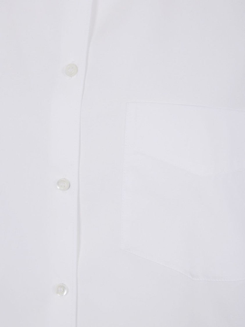 Aspesi Pure Cotton Poplin Shirt With Mandarin Collar