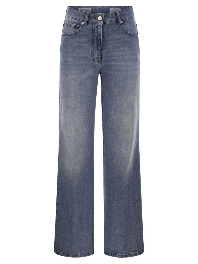 Peserico Stretch Cotton Denim Trousers