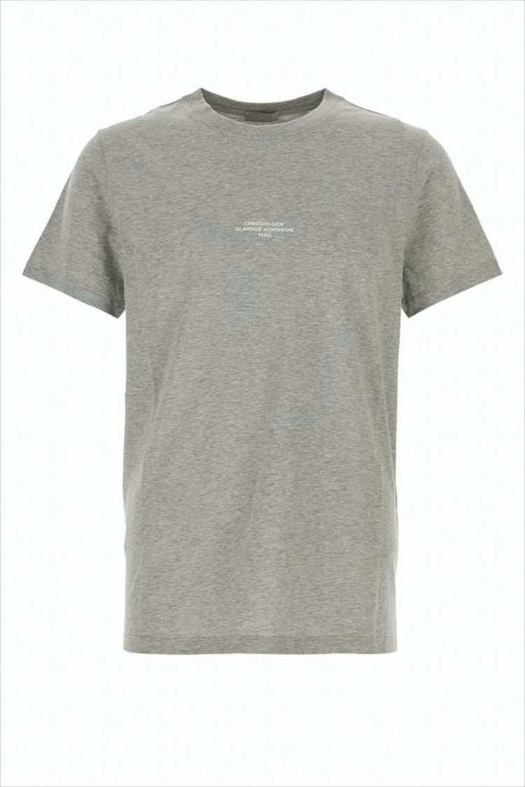 Dior Short-Sleeved Grey Cotton T-Shirt With Design