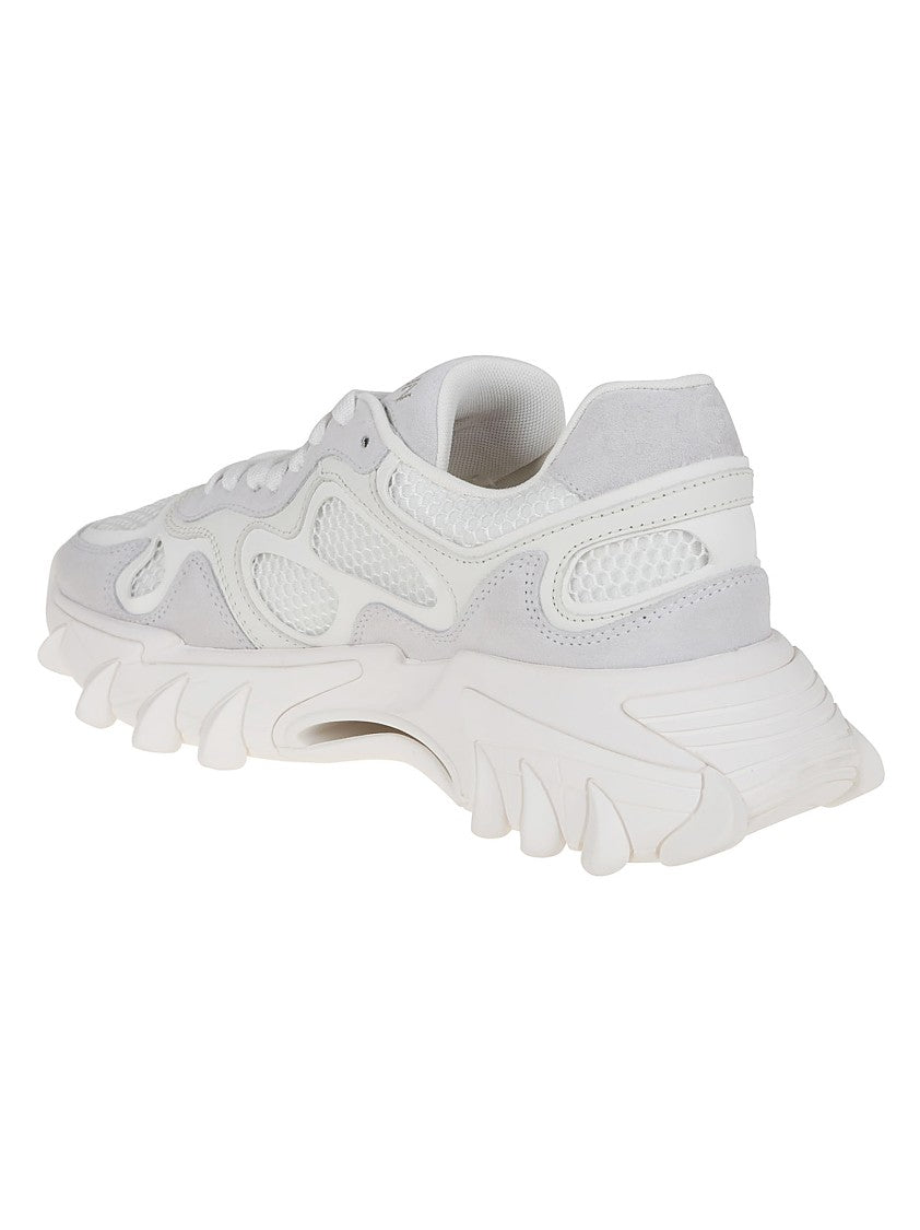 Balmain Sculpted Sole Sneakers In Leather