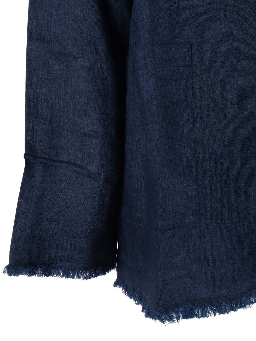 P.A.R.O.S.H. Tailored Frayed Linen Jacket