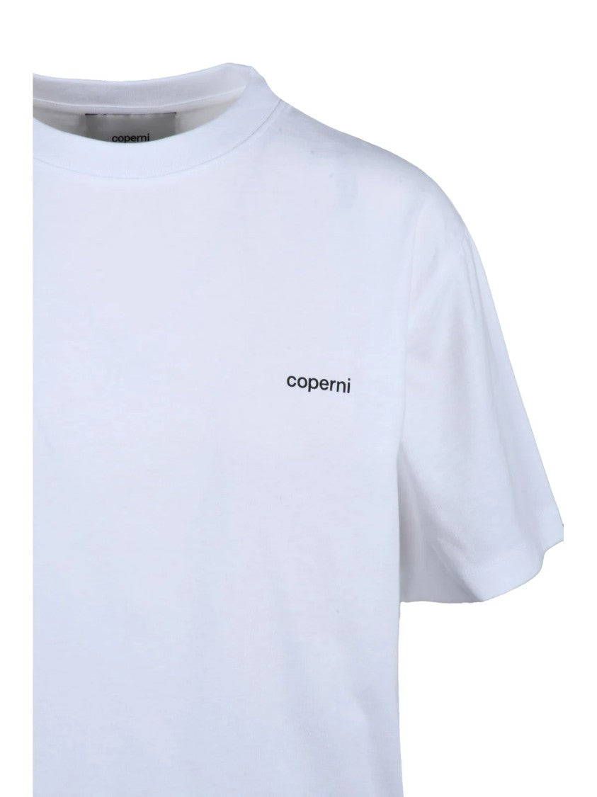 Coperni White Relaxed Fit Organic Cotton T-Shirt