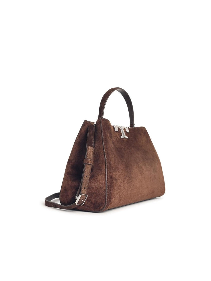Tory Burch 'Eleanor' Dark Cocoa Suede Top Case