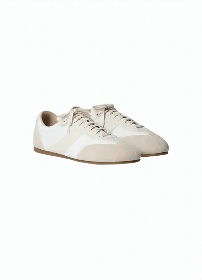 Lemaire Low-Profile Sneakers With Smooth Nylon And Suede Overlays