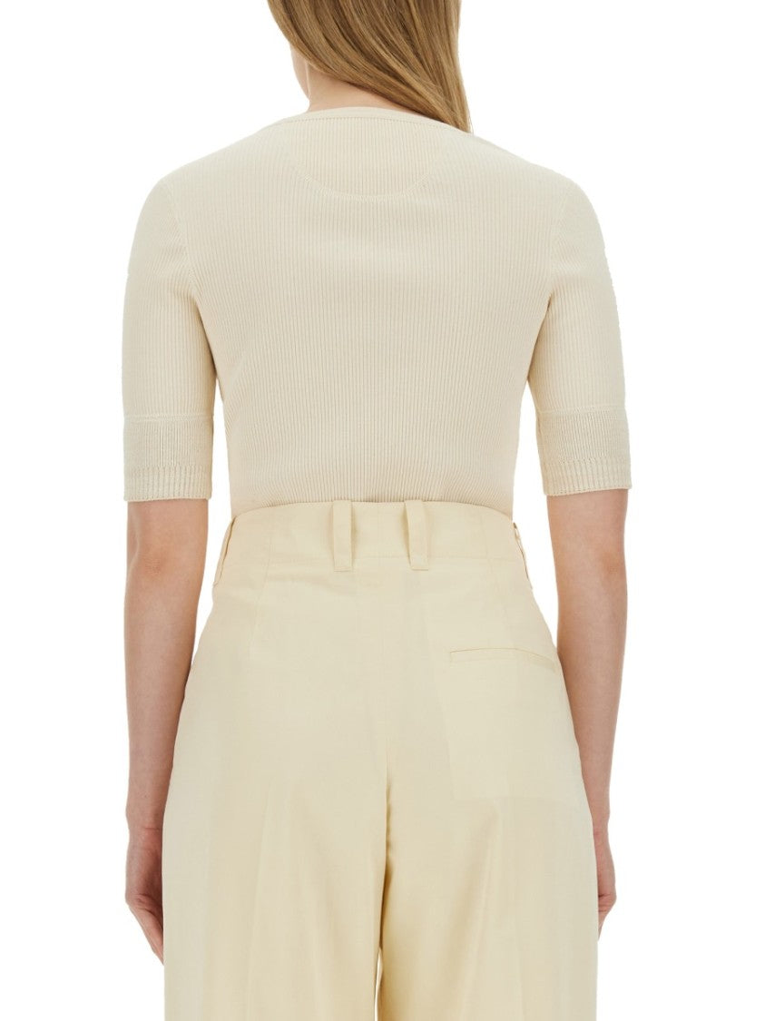 Bottega Veneta Fitted Jersey T-Shirt In Soft Cotton Blend