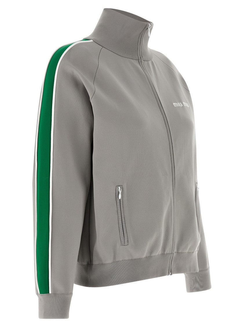 Miu Miu Logo Embroidery Sweatshirt