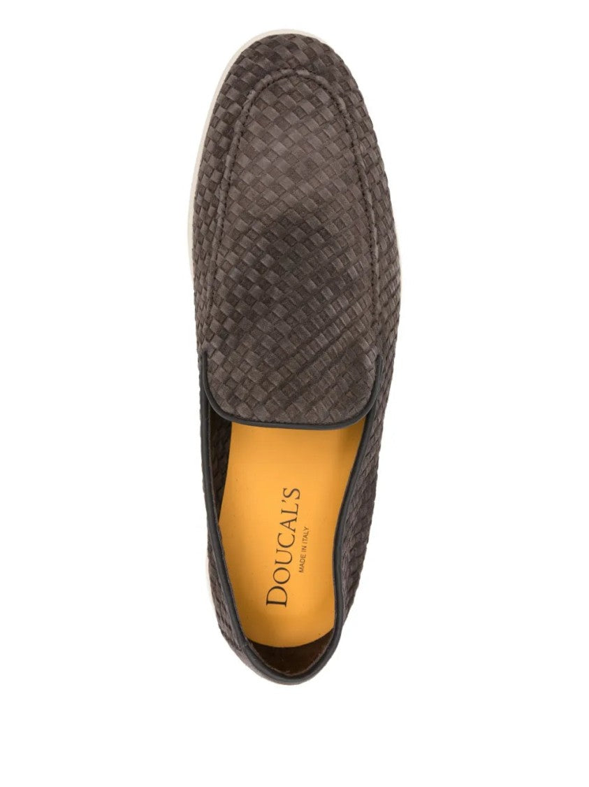 Doucal's Woven Suede Loafers