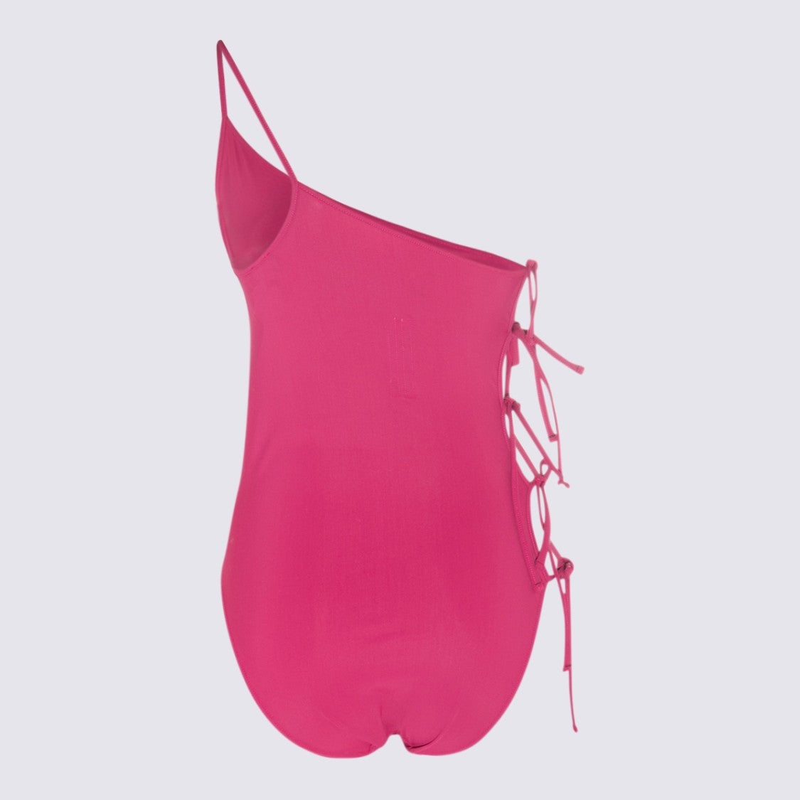 Rick Owens Asymmetrical One-Shoulder Swimsuit With Lace-Up Detail