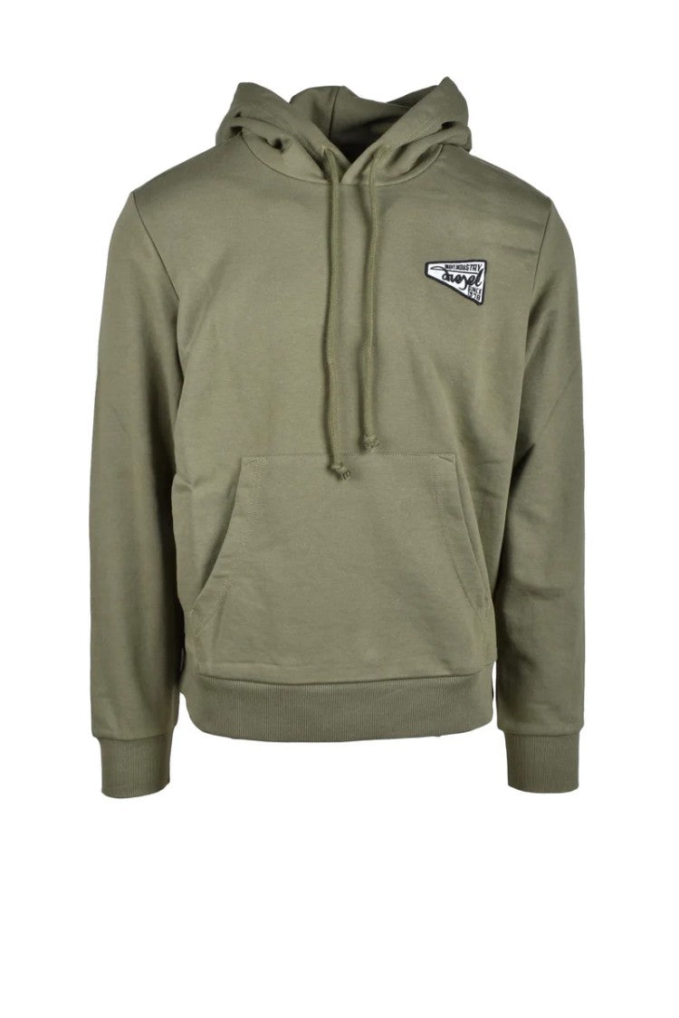 Diesel Green Hooded Cotton-Blend Sweatshirt