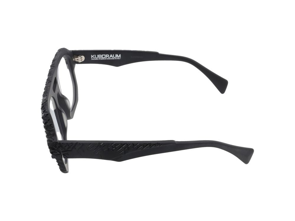 Kuboraum Textured Black Square Frame Optical Glasses