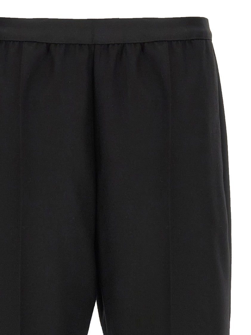 Maison Margiela Straight Leg Virgin Wool Trousers With Elastic Waistband
