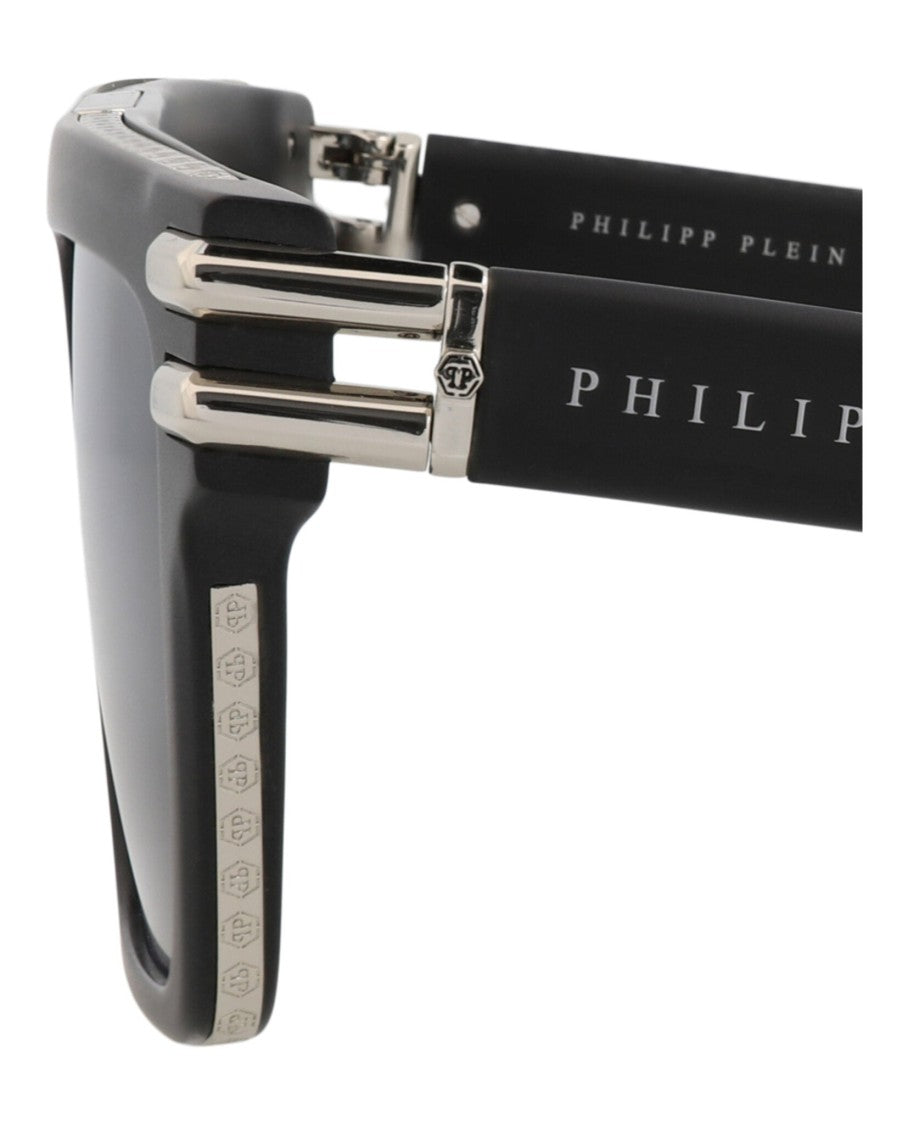 Philipp Plein Aviator-Frame Metal Sunglasses With Cutout Accent And Designer Case