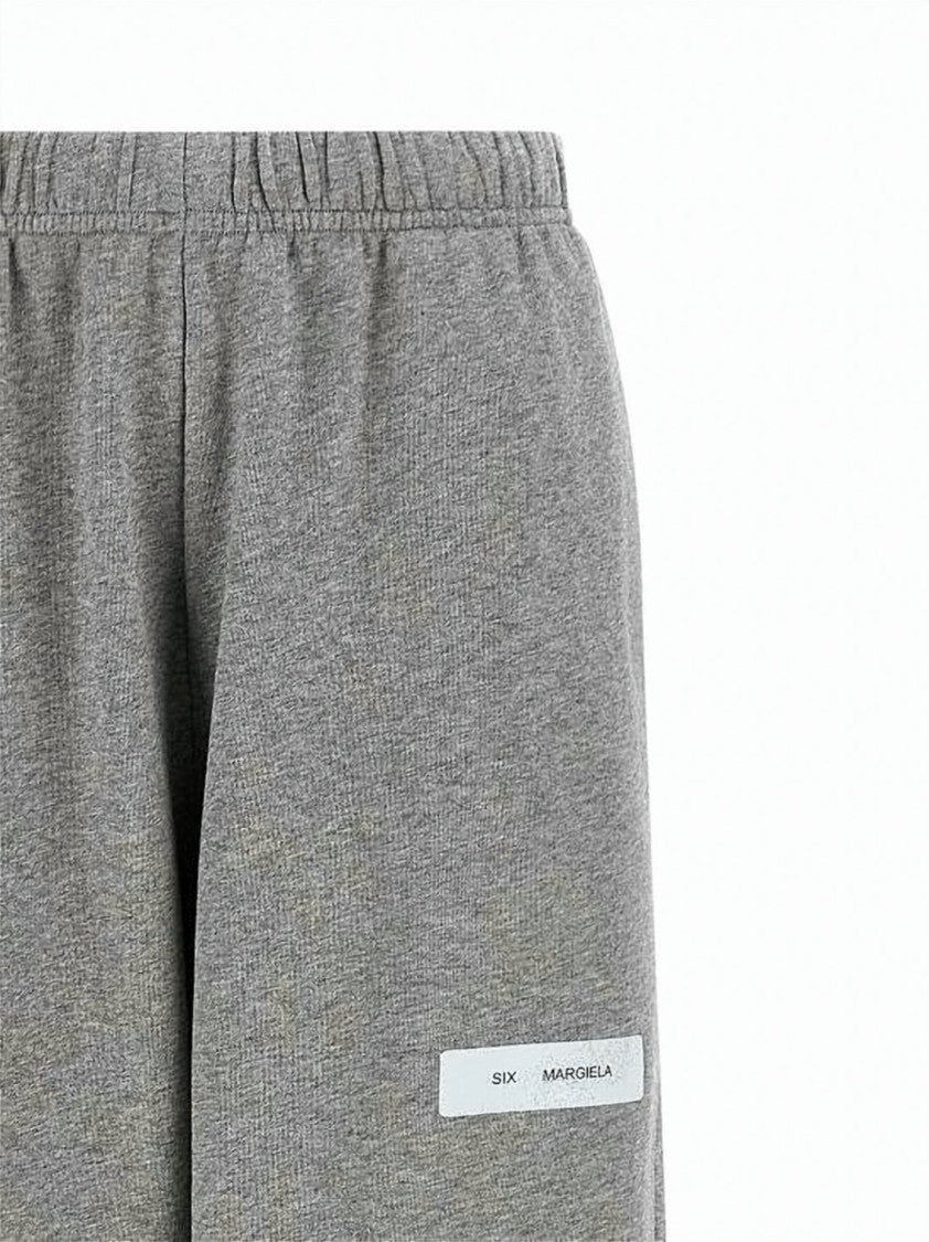 Mm6 By Maison Margiela Heathered Grey Track Pants With Elastic Waistband