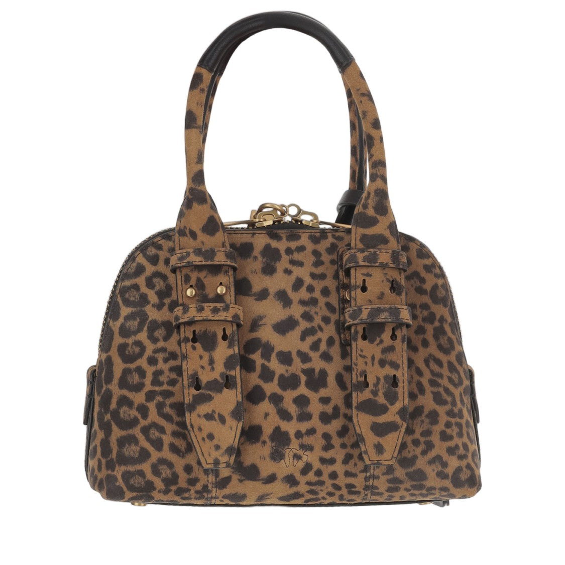 Pinko Mini Escape Suede Leather Handbag With Iconic Love Birds Logo