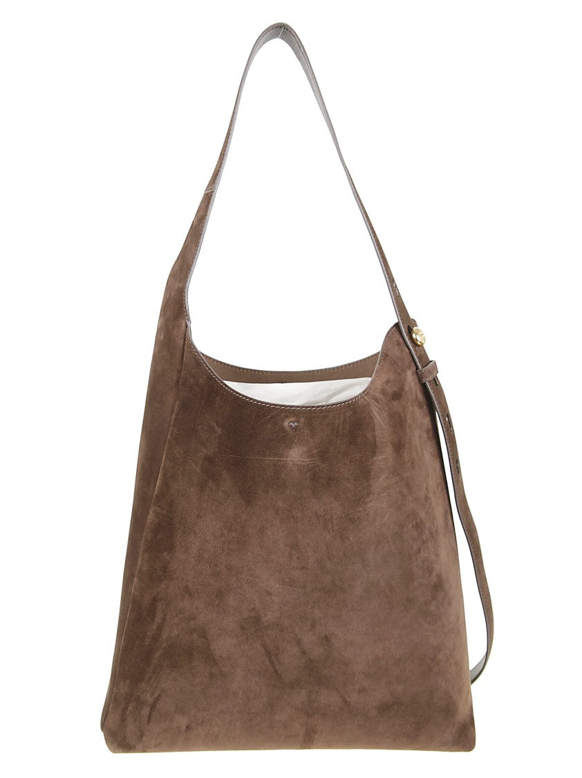 Tory Burch Suede And Leather Shopper Bag With Adjustable Strap