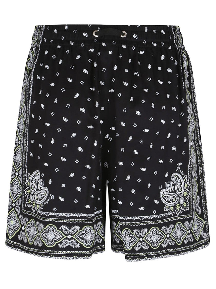 Pinko Bermudas With Bandana Print And Adjustable Waistband
