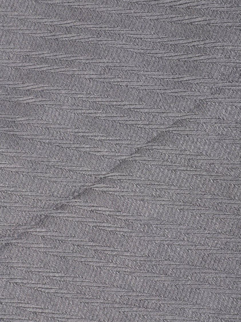 Emporio Armani Herringbone Pattern Virgin Wool Scarf