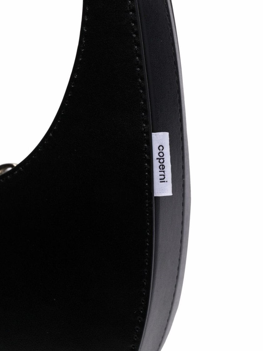 Coperni Oval-Shape Black Handbag With Cut-Out Handle