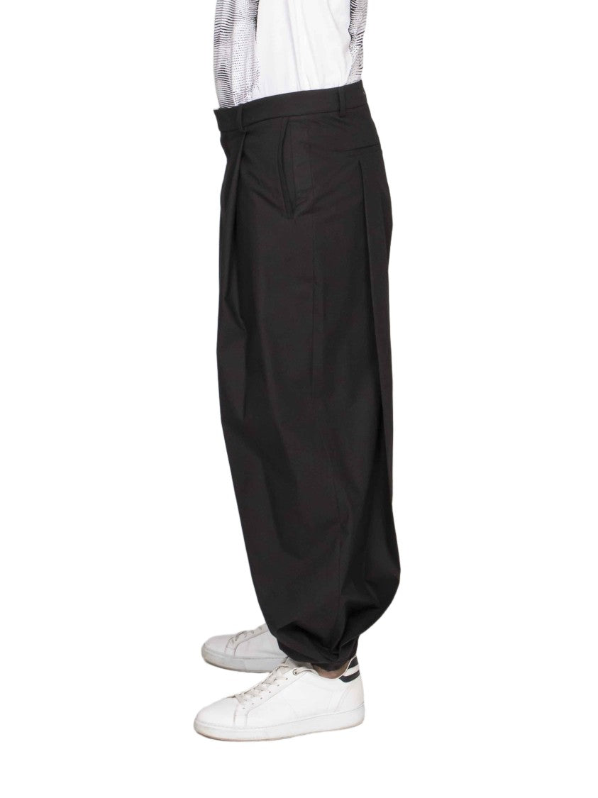 Moschino Exaggerated Silhouette High-Waist Wide-Leg Pants