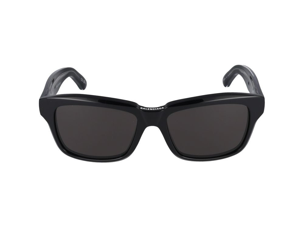 Balenciaga Black Bb0346s Acetate Bold Oversized Square Frame Sunglasses