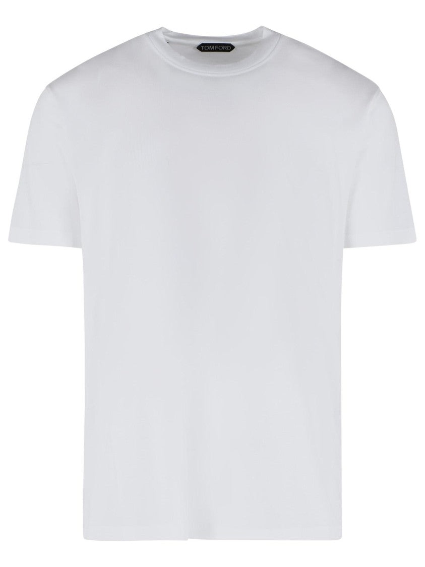 Tom Ford Lyocell And White Cotton T-Shirt