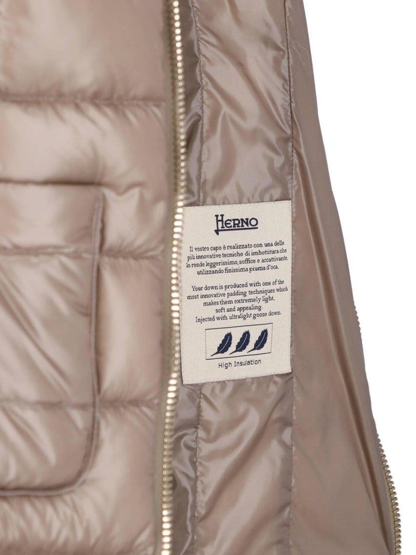 Herno Taupe Maria Waterproof Down Jacket