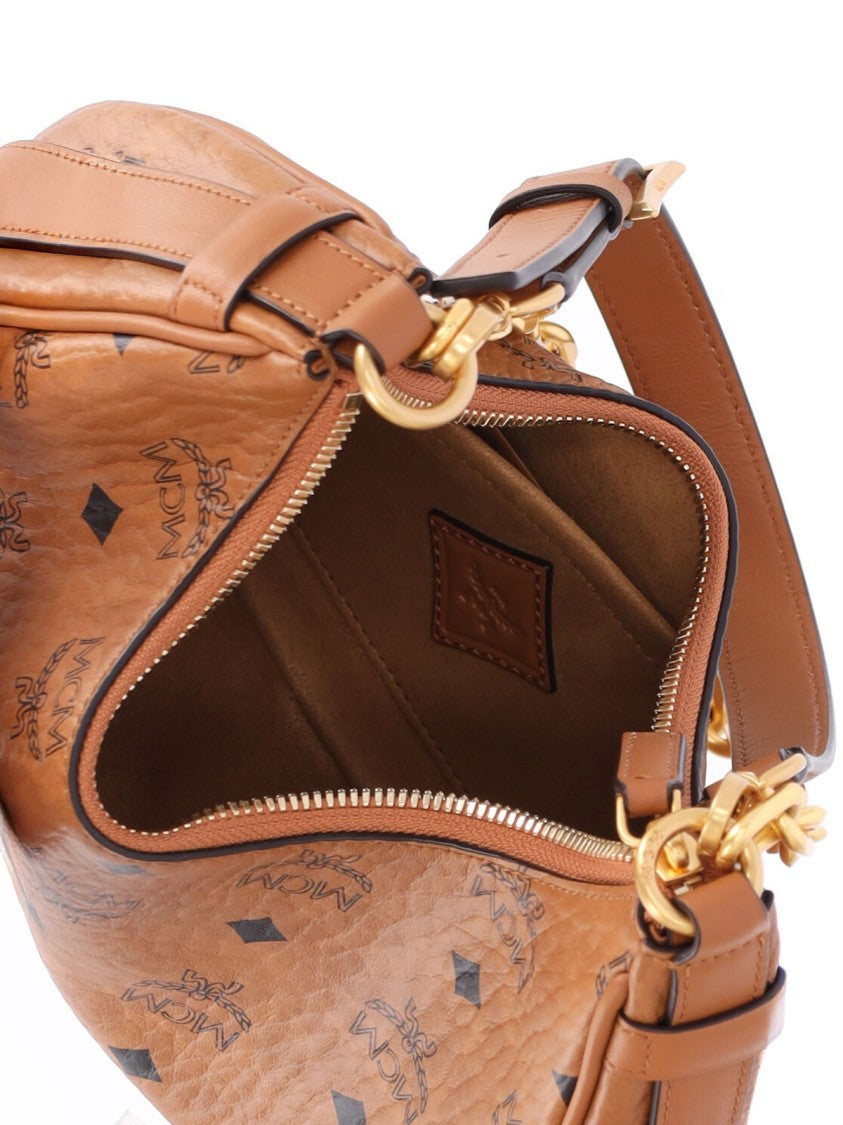 Mcm “Aren Crescent” Hobo Bag – Brown