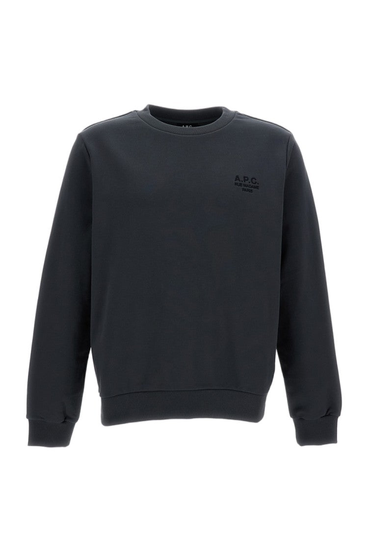 A.P.C. Crew Neck Sweatshirt With Embroidered Rue Madame Logo