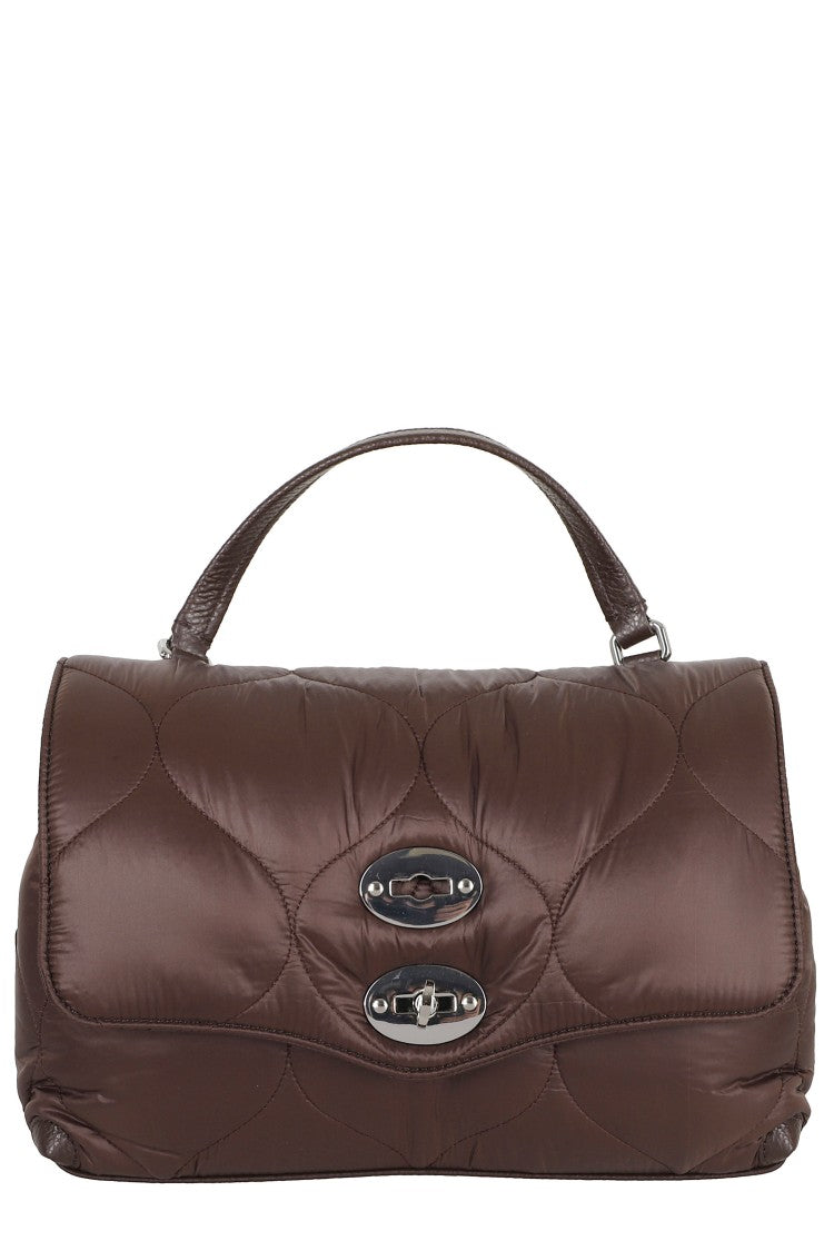 Zanellato Quilted Brown Lunaria Postina Bag With Adjustable Strap