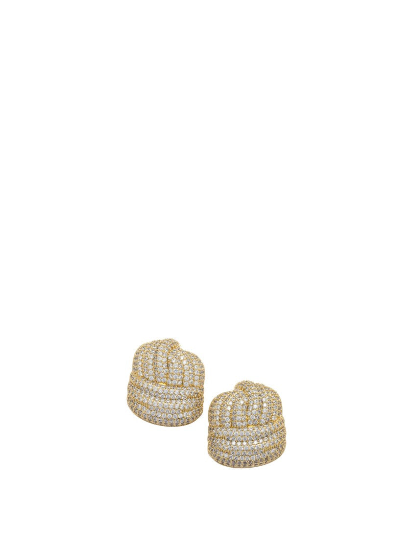 Self-Portrait Crystal Knot Earrings