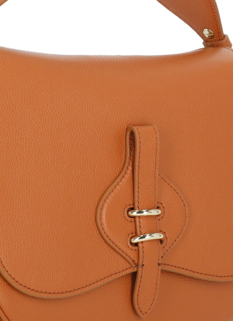 Coccinelle Medium Leather Shoulder Bag With Flap Closure